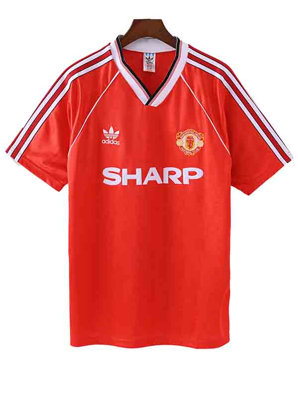 Manchester united home jersey mens retro shirt 1989-1990
